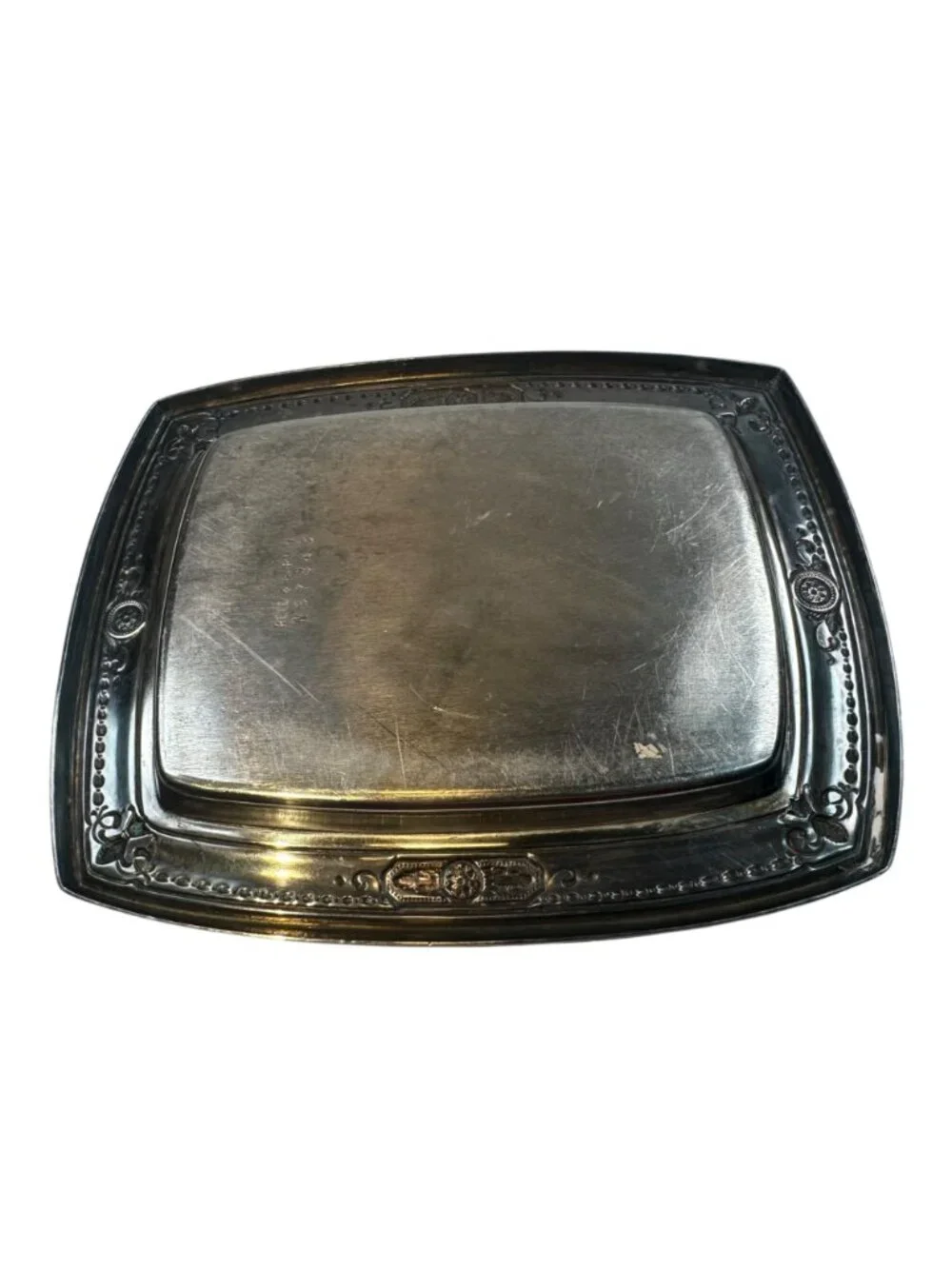 1959 Sheraton Dallas Texas Hotel London Club Silver Change Tip Tray Reed Barton